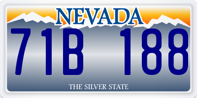 NV license plate 71B188