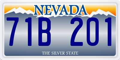 NV license plate 71B201