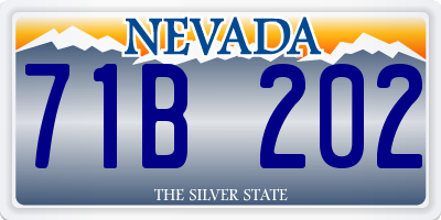 NV license plate 71B202