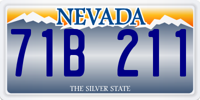 NV license plate 71B211