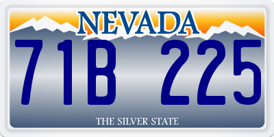 NV license plate 71B225