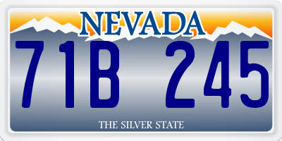 NV license plate 71B245