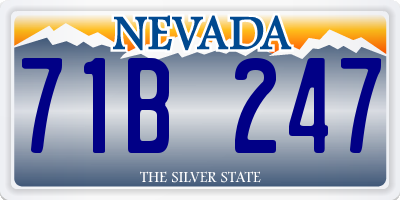 NV license plate 71B247