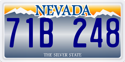 NV license plate 71B248