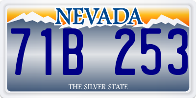NV license plate 71B253