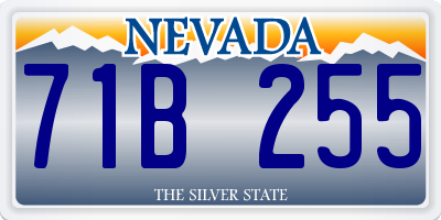 NV license plate 71B255