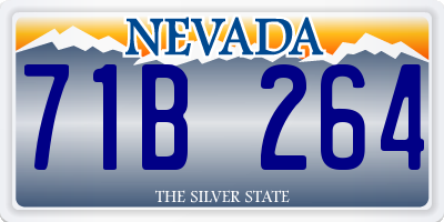 NV license plate 71B264