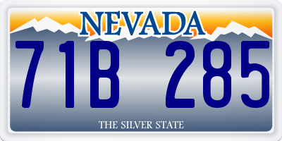 NV license plate 71B285