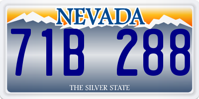 NV license plate 71B288