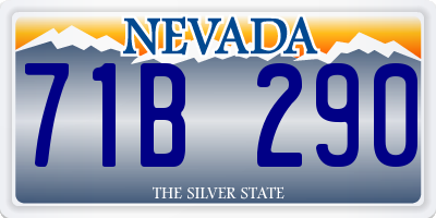 NV license plate 71B290
