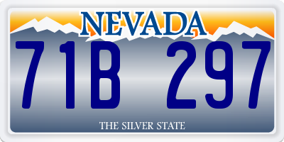 NV license plate 71B297