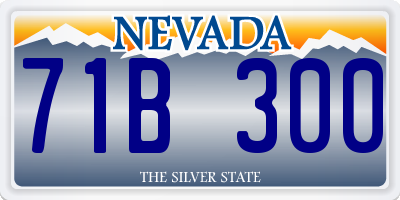 NV license plate 71B300