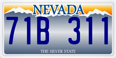 NV license plate 71B311