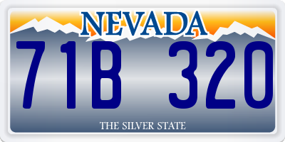 NV license plate 71B320