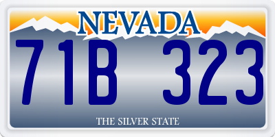 NV license plate 71B323
