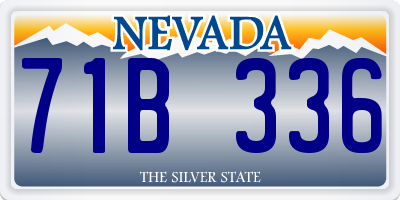 NV license plate 71B336