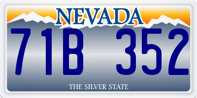 NV license plate 71B352