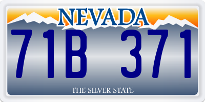 NV license plate 71B371