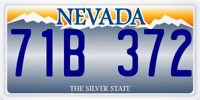 NV license plate 71B372