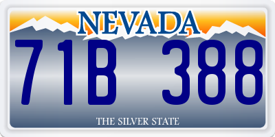 NV license plate 71B388