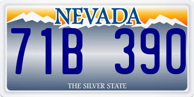 NV license plate 71B390