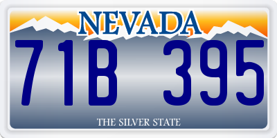 NV license plate 71B395