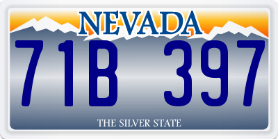 NV license plate 71B397