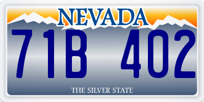 NV license plate 71B402