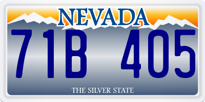 NV license plate 71B405