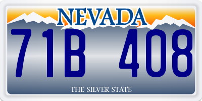 NV license plate 71B408