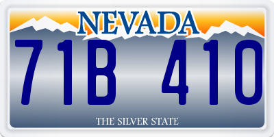 NV license plate 71B410