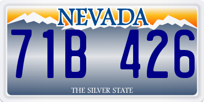 NV license plate 71B426