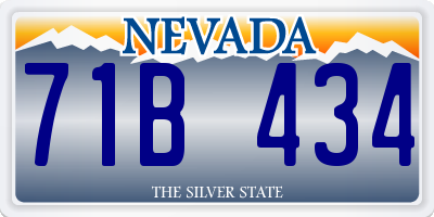 NV license plate 71B434