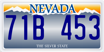 NV license plate 71B453