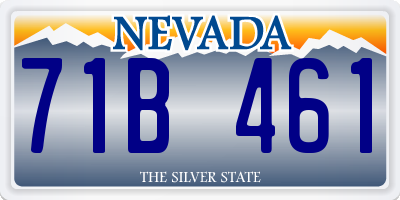 NV license plate 71B461