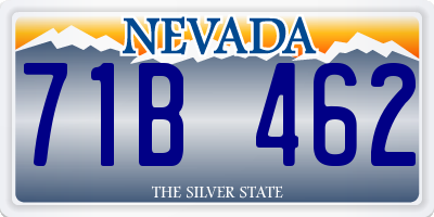 NV license plate 71B462