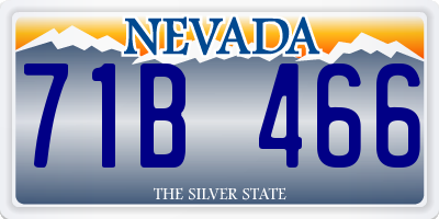 NV license plate 71B466