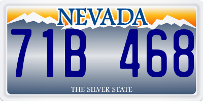 NV license plate 71B468