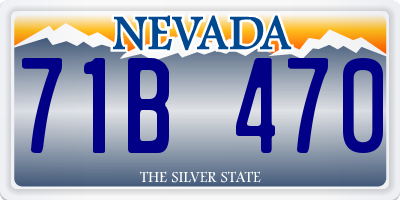 NV license plate 71B470
