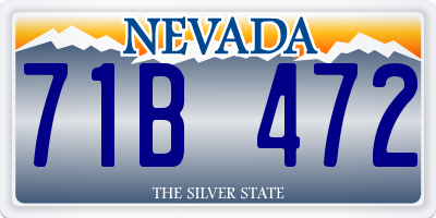 NV license plate 71B472