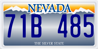 NV license plate 71B485