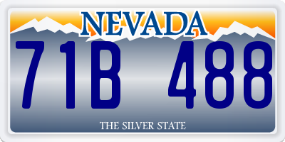 NV license plate 71B488