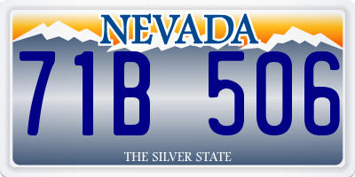 NV license plate 71B506