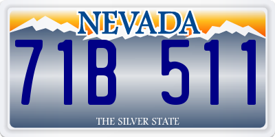 NV license plate 71B511