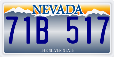 NV license plate 71B517