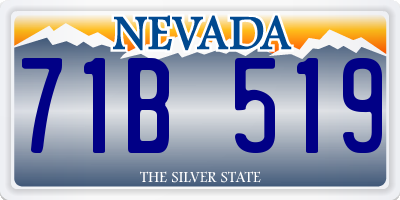 NV license plate 71B519