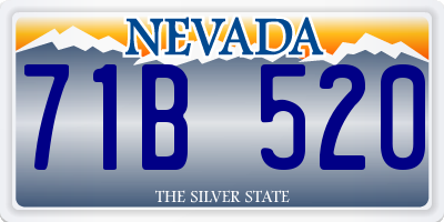 NV license plate 71B520
