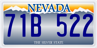 NV license plate 71B522