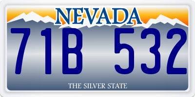 NV license plate 71B532