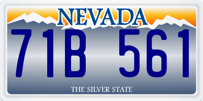 NV license plate 71B561